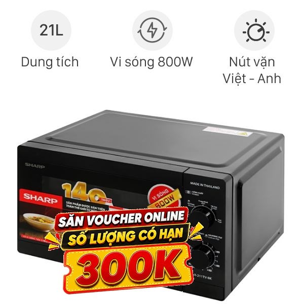 Lò vi sóng Sharp R-211TV-BK