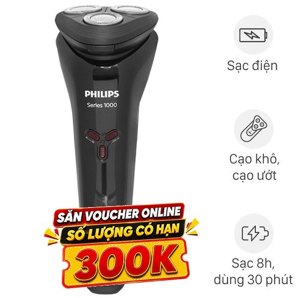 Máy cạo râu khô và ướt Philips S1103/02
