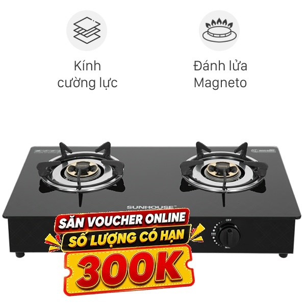 Bếp ga đôi Sunhouse SHB3223MT