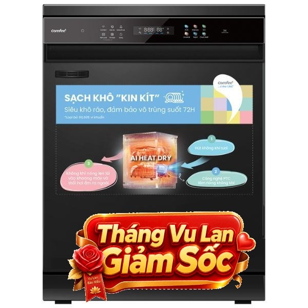 Máy rửa chén độc lập Comfee CDWEF1401HB-W-VN