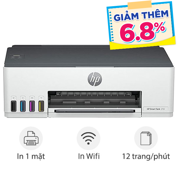 Máy in phun màu HP Smart Tank 210 Wifi (3D4L3A)