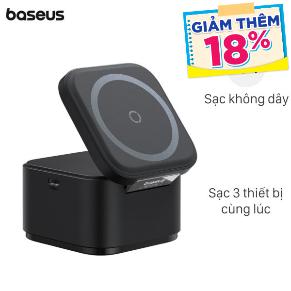 Sạc không dây MagPro 2 in 1 Baseus BS-W531