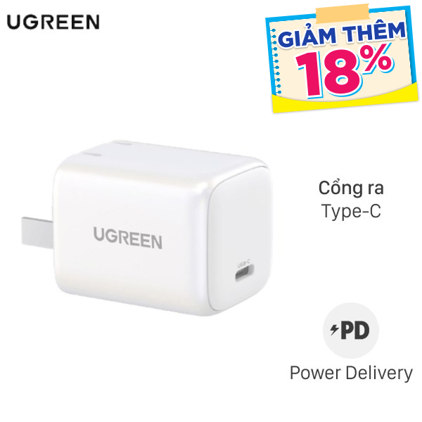 Sạc nhanh Type-C PD 30W Ugreen Nexode 15329