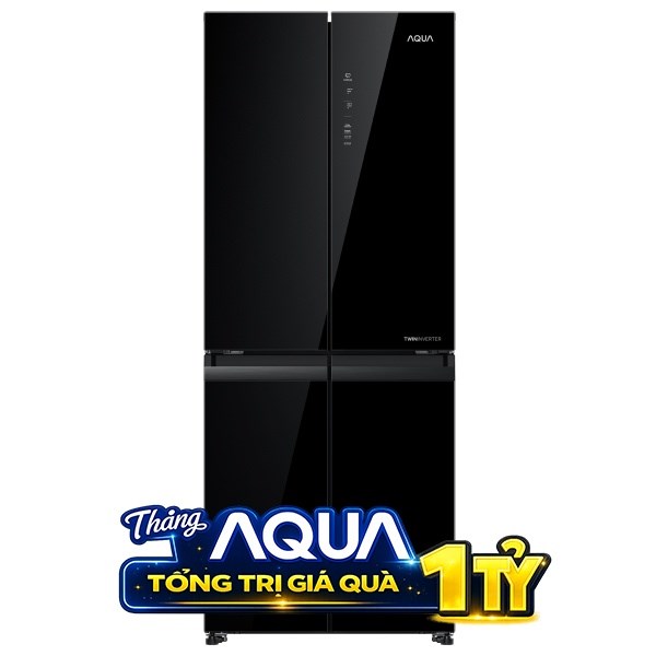 Tủ lạnh Aqua Inverter 410 lít Multi Door AQR-M466XA(GB)