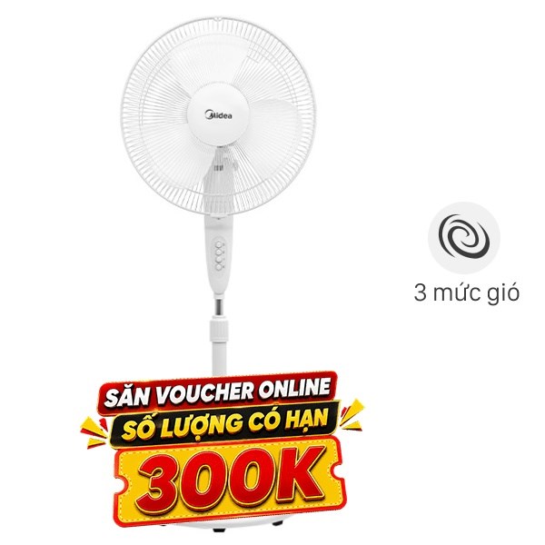 Quạt đứng Midea  3 cánh MFS400M0BPW 55W
