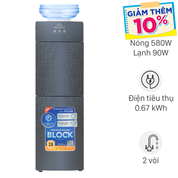 Cây nước nóng lạnh Hòa Phát HTL258 670W