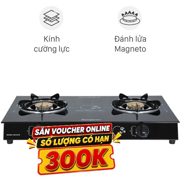 Bếp ga đôi Kangaroo KG207G