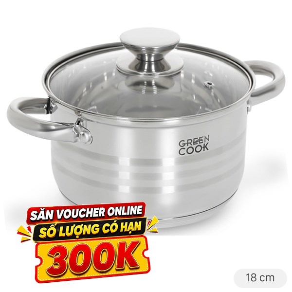 Nồi inox 5 đáy Green Cook GCS243-18IH