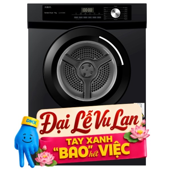 Máy sấy thông hơi Aqua 9 Kg AQH-V901K PS