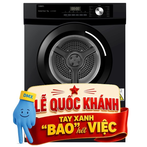 Máy sấy thông hơi Aqua 9 Kg AQH-V901K PS