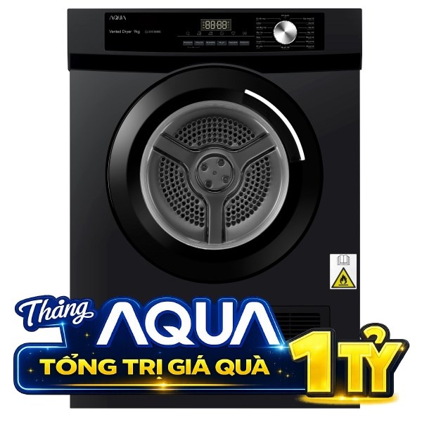 Máy sấy thông hơi Aqua 9 Kg AQH-V901K PS