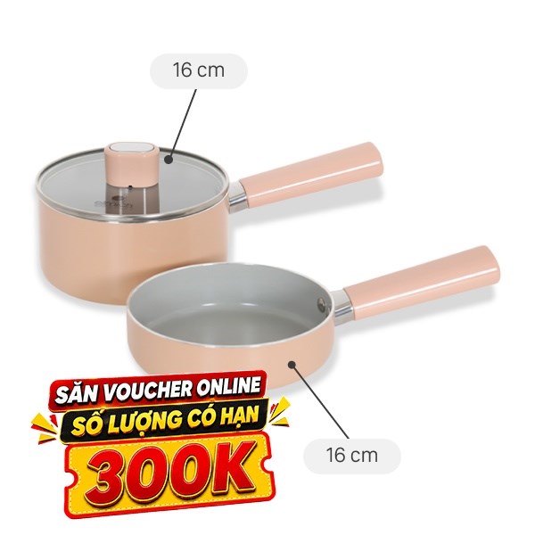 Bộ chảo quánh nhôm chống dính Elmich Baby EL-1169AP