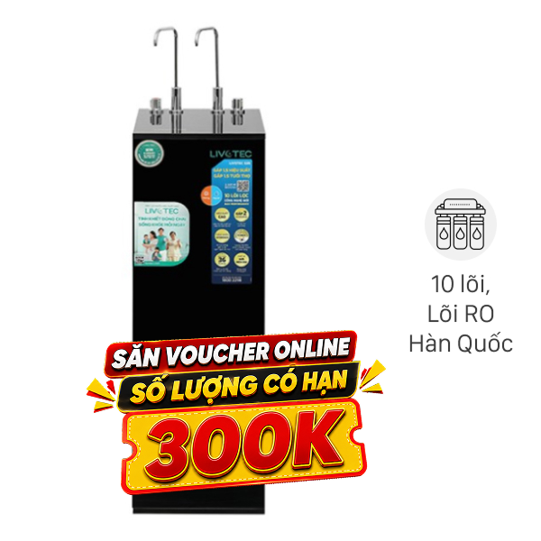 Máy lọc nước RO nóng nguội Hydrogen Livotec 635 10 lõi