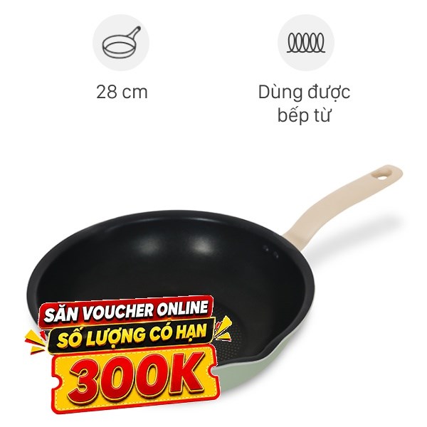Chảo nhôm sâu chống dính đáy từ Tefal So Matcha G1796695