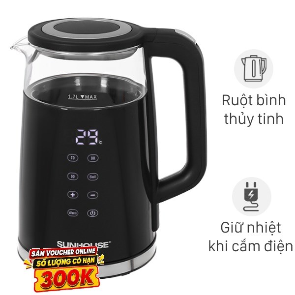 Bình đun siêu tốc Sunhouse Mama 1.7 lít SHD1333