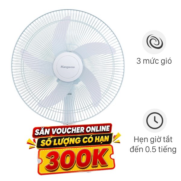 Quạt sạc điện Kangaroo  5 cánh KG745 24W