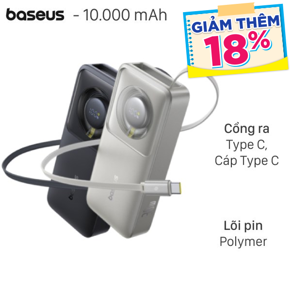 Baseus 30W Free2Pull PPSS1030 kèm Cáp Type C
