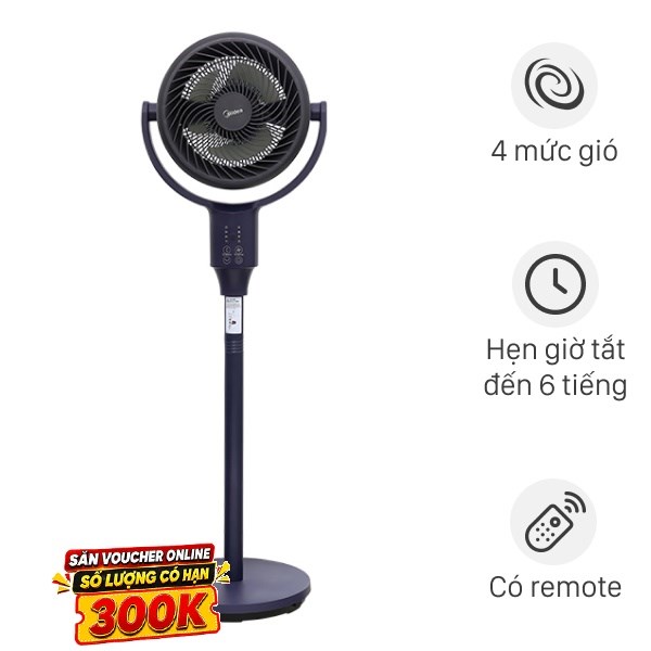 Quạt tuần hoàn Midea  3 cánh MFS070R0APBH 35W