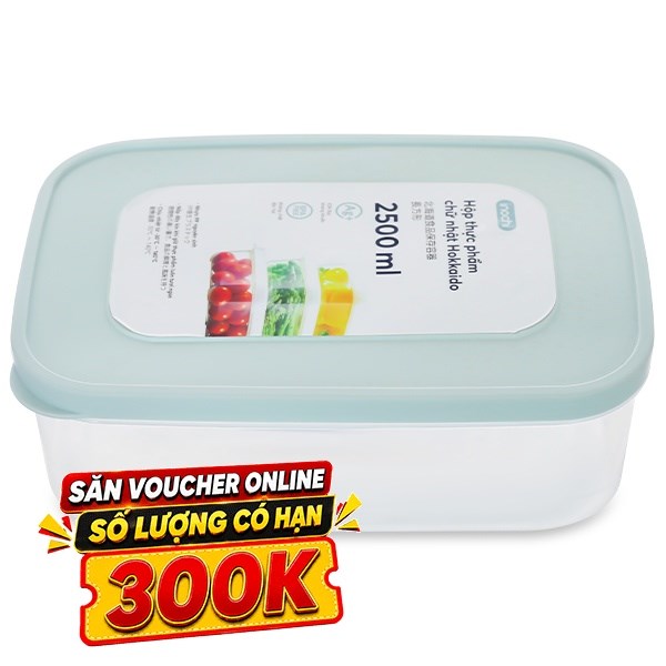 Hộp đựng thực phẩm nhựa Inochi Hokkaido HIN.HOCN.2500ZZ1