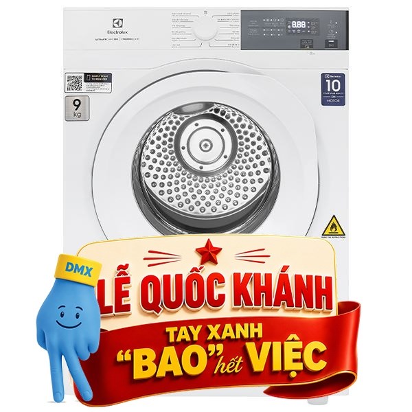 Máy sấy thông hơi Electrolux 9 Kg EDV904H3WC
