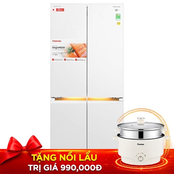 Tủ lạnh Toshiba Inverter 535 lít Japandi Multi Door GR-RF695WI-PGV(67)