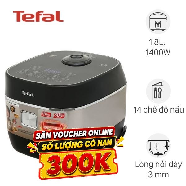 Nồi cơm điện cao tần Tefal 1.8 lít RK819868