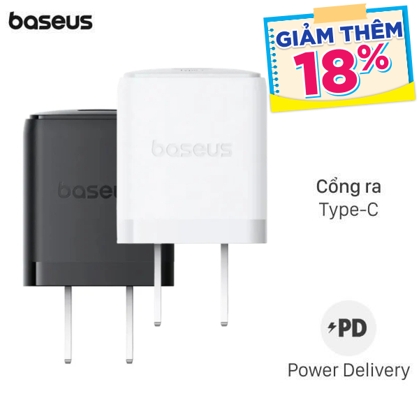 Bộ sạc nhanh Baseus Palm CCZC30CS kèm Cáp Type C - Type C