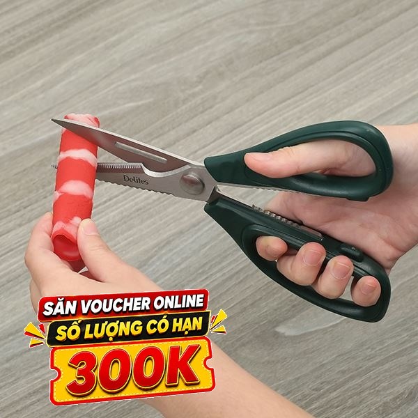 Kéo nhà bếp đa năng thép không gỉ 2Cr13 Delites KS2020-2230