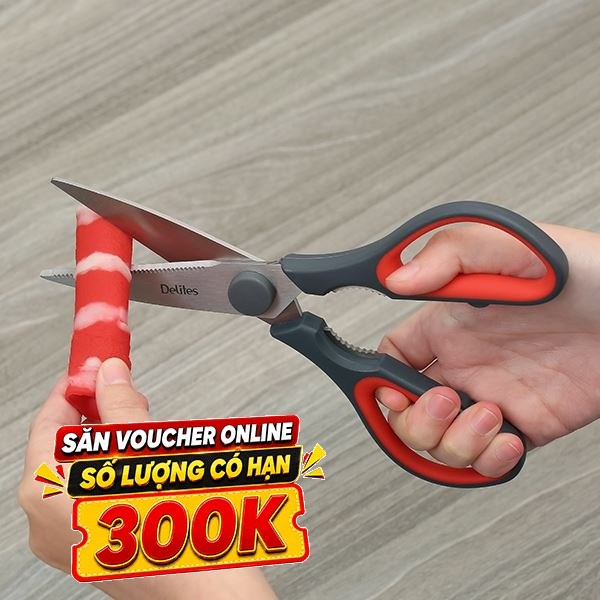 Kéo nhà bếp đa năng thép không gỉ 2Cr13 Delites KS2022-2125