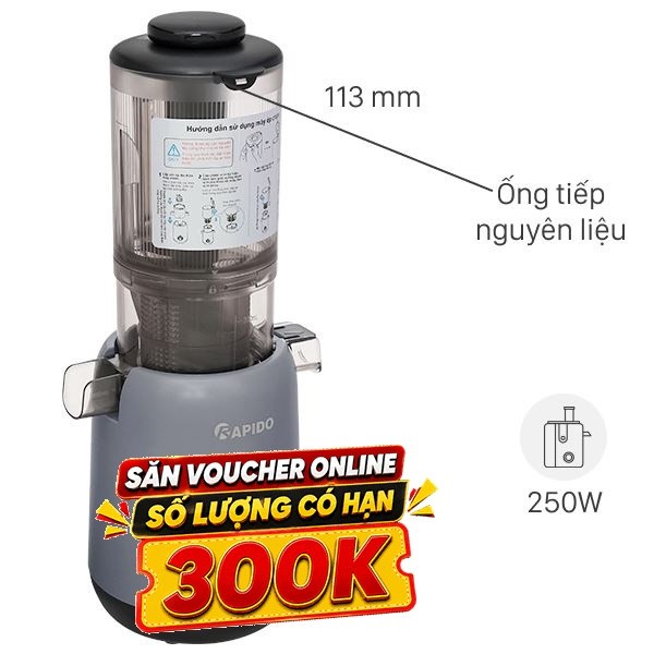 Máy ép chậm Rapido RSJ-250GM
