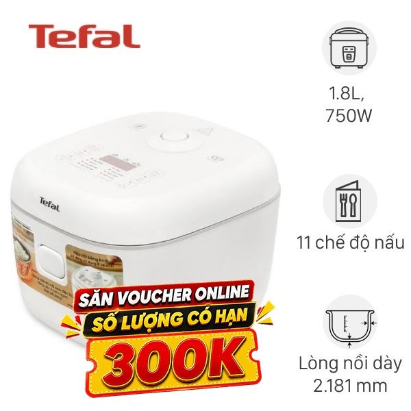 Nồi cơm điện tử Tefal 1.8 lít RK7711Y0