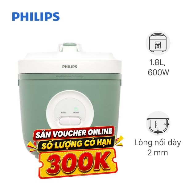 Nồi cơm nắp gài Philips 1.8 lít HD3212/32