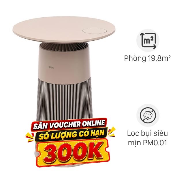 Máy lọc không khí LG PuriCare Aero Furniture AS20GPBK0 màu nâu 28W