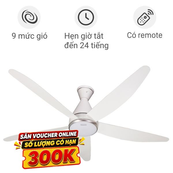 Quạt trần Panasonic 5 cánh F-60GFN 58W