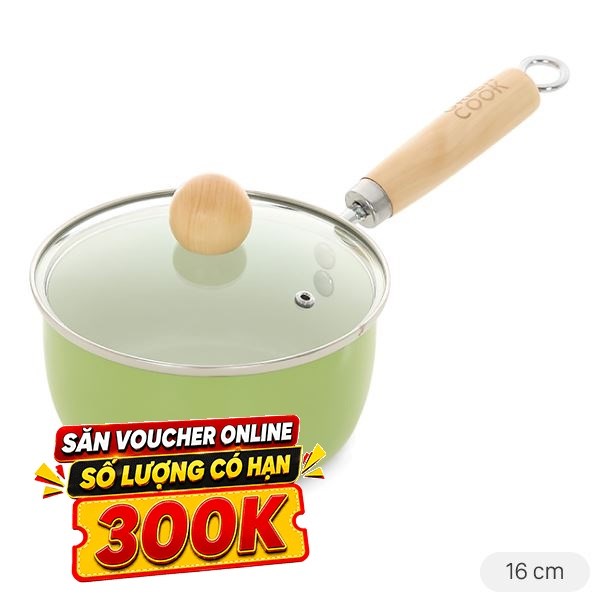 Quánh thép chống dính Green Cook GCS248-16IH