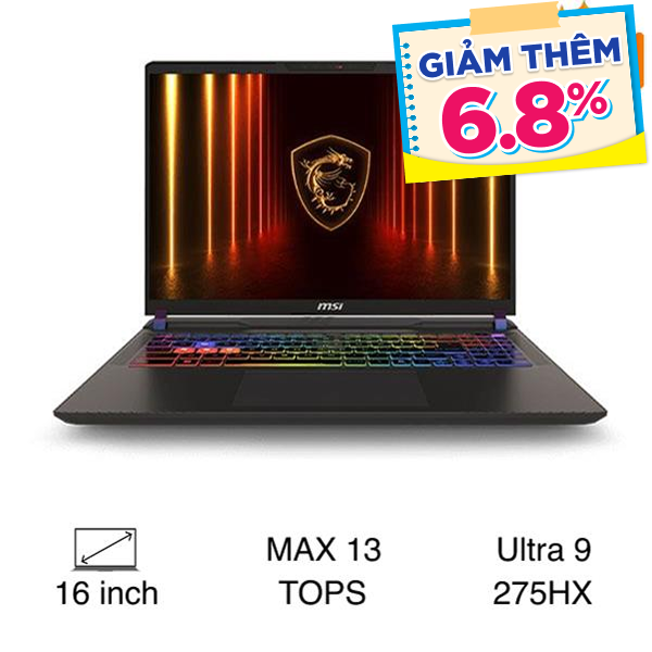 MSI Vector 16 HX AI A2XWIG Ultra 9 275HX (062VN)