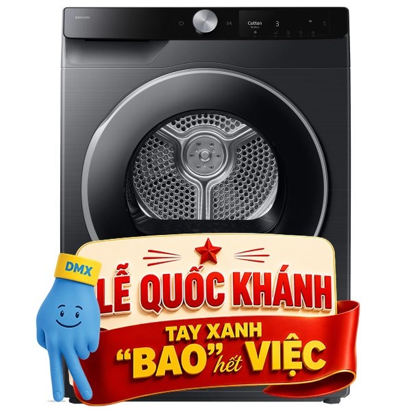 Máy sấy bơm nhiệt Samsung 9 Kg DV90T6240LB/SV