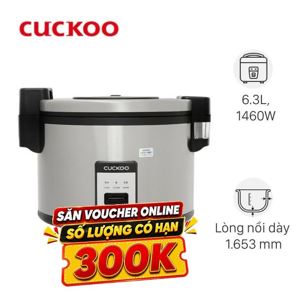 Nồi cơm nắp gài Cuckoo 6.3 lít CR-3555/BKSTVNCRCV