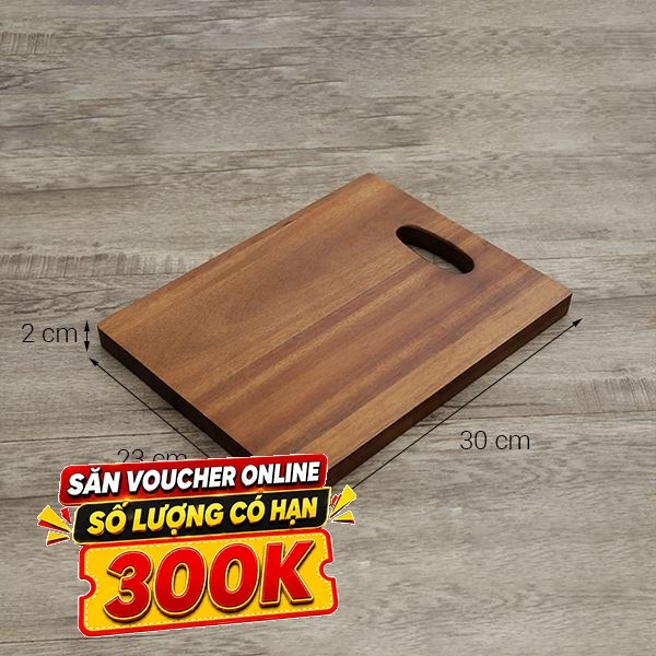 Thớt thái gỗ tràm chữ nhật 23 x 30 cm Trường Sơn ST30
