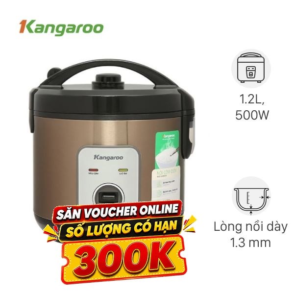 Nồi cơm nắp gài Kangaroo 1.2 lít KGRC12M3