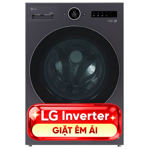 LG Inverter Giặt 15 Kg - Sấy 8 Kg F2515RNTG