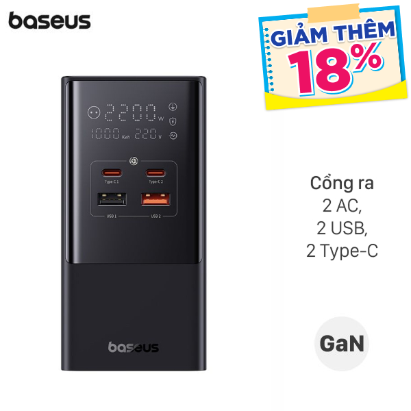 Sạc nhanh 6 cổng Baseus CCGAN100-S2ACE