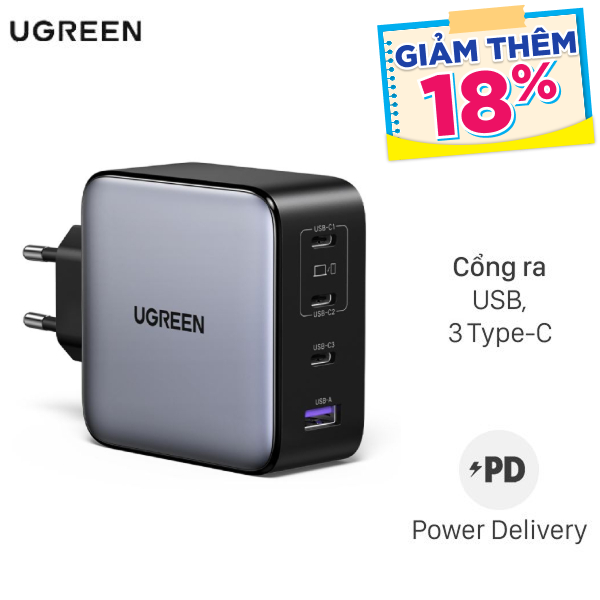 Sạc nhanh 4 cổng Ugreen X764 35539