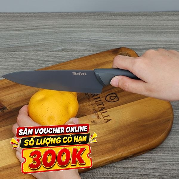 Dao thái inox Tefal Fresh Kitchen K1220304
