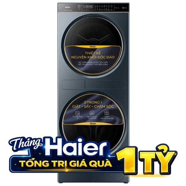 Tháp giặt sấy Haier Inverter Giặt 14 Kg - Sấy 13 Kg HWD140-BD14LCU1L(GN)