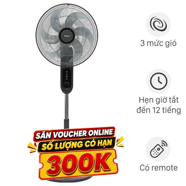 Quạt đứng Philips  6 cánh CX1520/01 47W