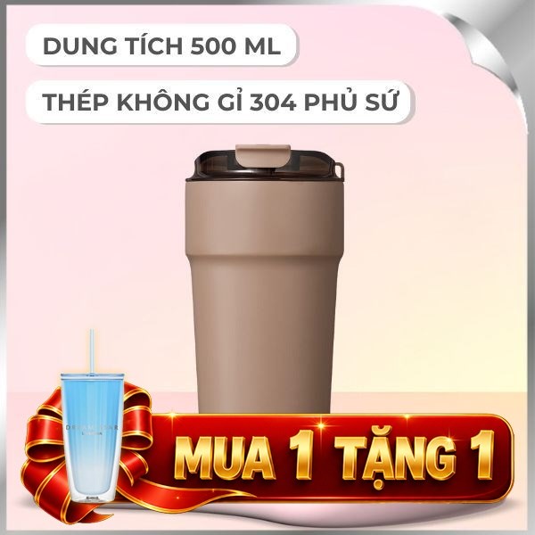 Bình giữ nhiệt nóng lạnh Inox 500 ml Lock&Lock LHC4357CHO