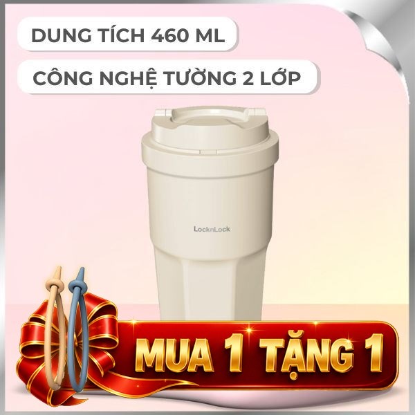 Bình giữ nhiệt nóng lạnh Inox 460 ml Lock&Lock LHC3329BEG