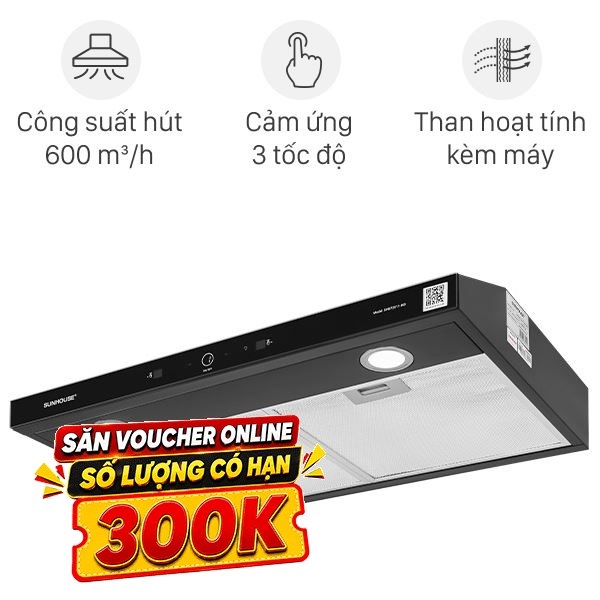 Máy hút mùi âm tủ Sunhouse SHB72011-MD
