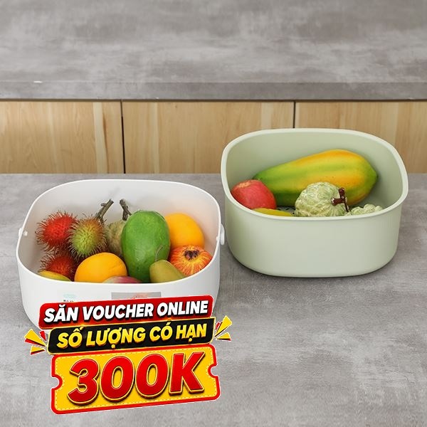 Bộ thau rổ nhựa 27 cm Inochi Yoko HIN.TRCQ.0027